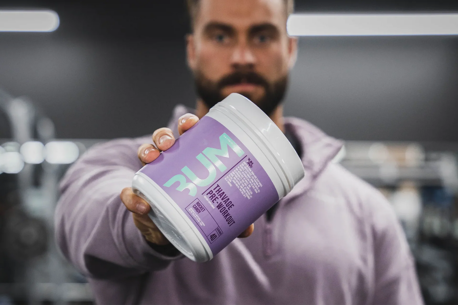 CBUM Holding Thavage Pre-Workout