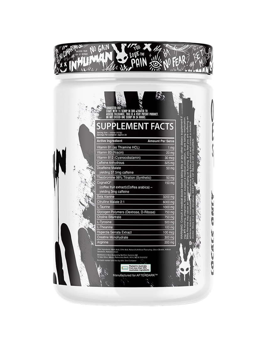 AfterDark INHUMAN High Stim Pre-Workout
