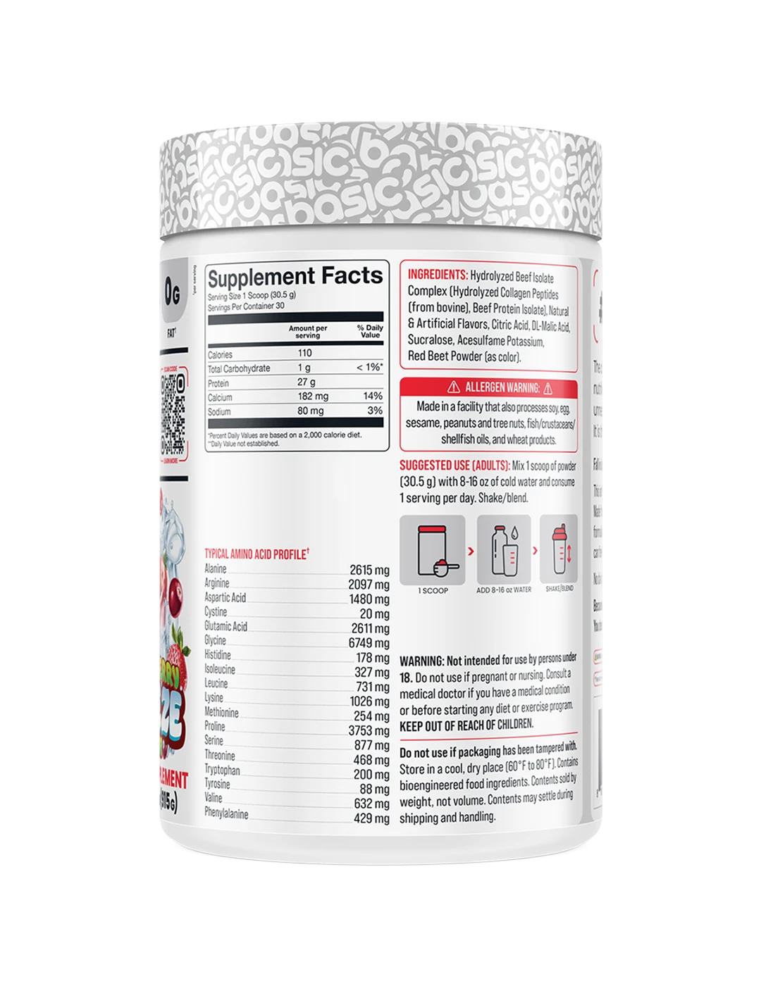 Basic Supplements Hydrolyzed Clear Beef Isolate