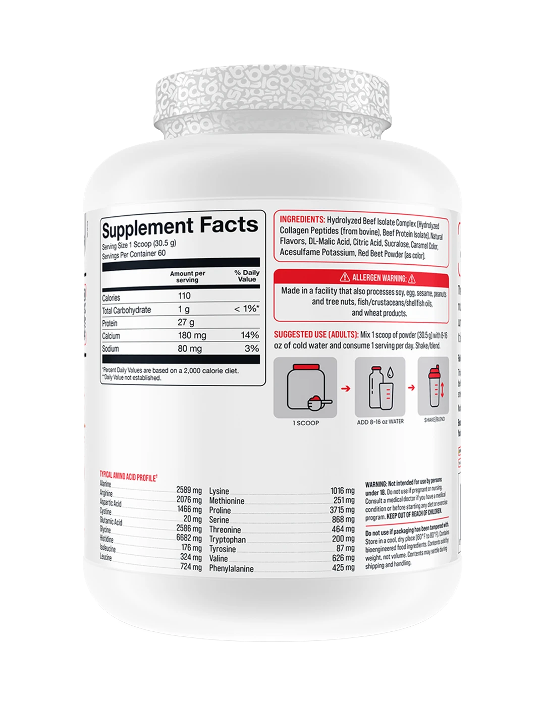 Basic Supplements Hydrolyzed Clear Beef Isolate