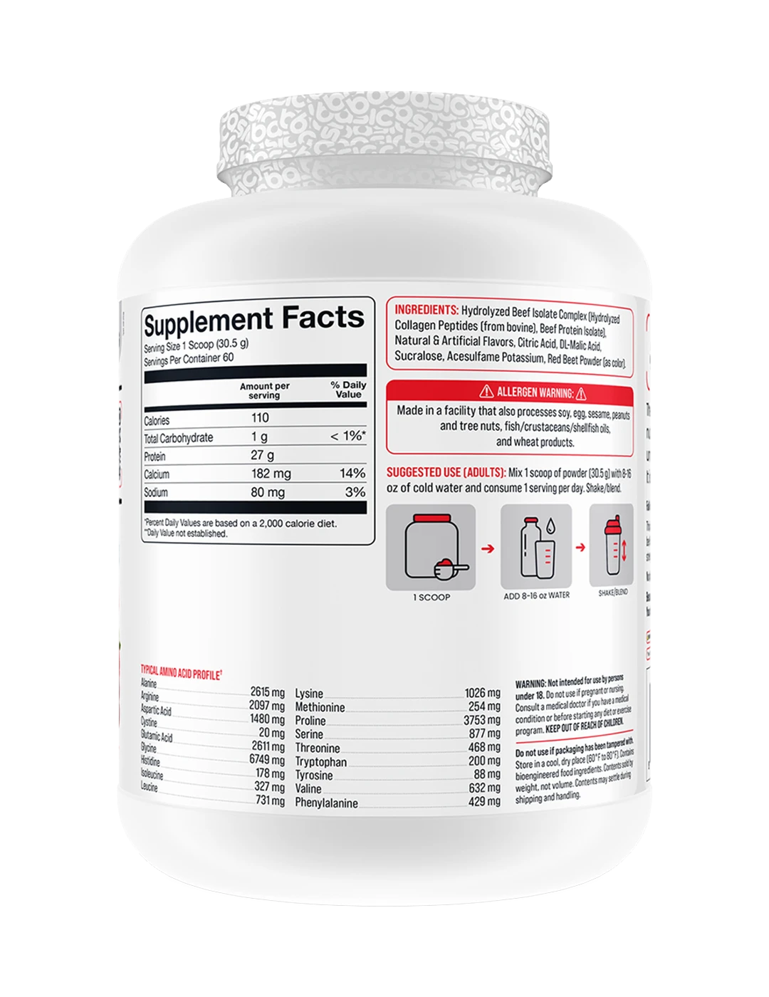 Basic Supplements Hydrolyzed Clear Beef Isolate