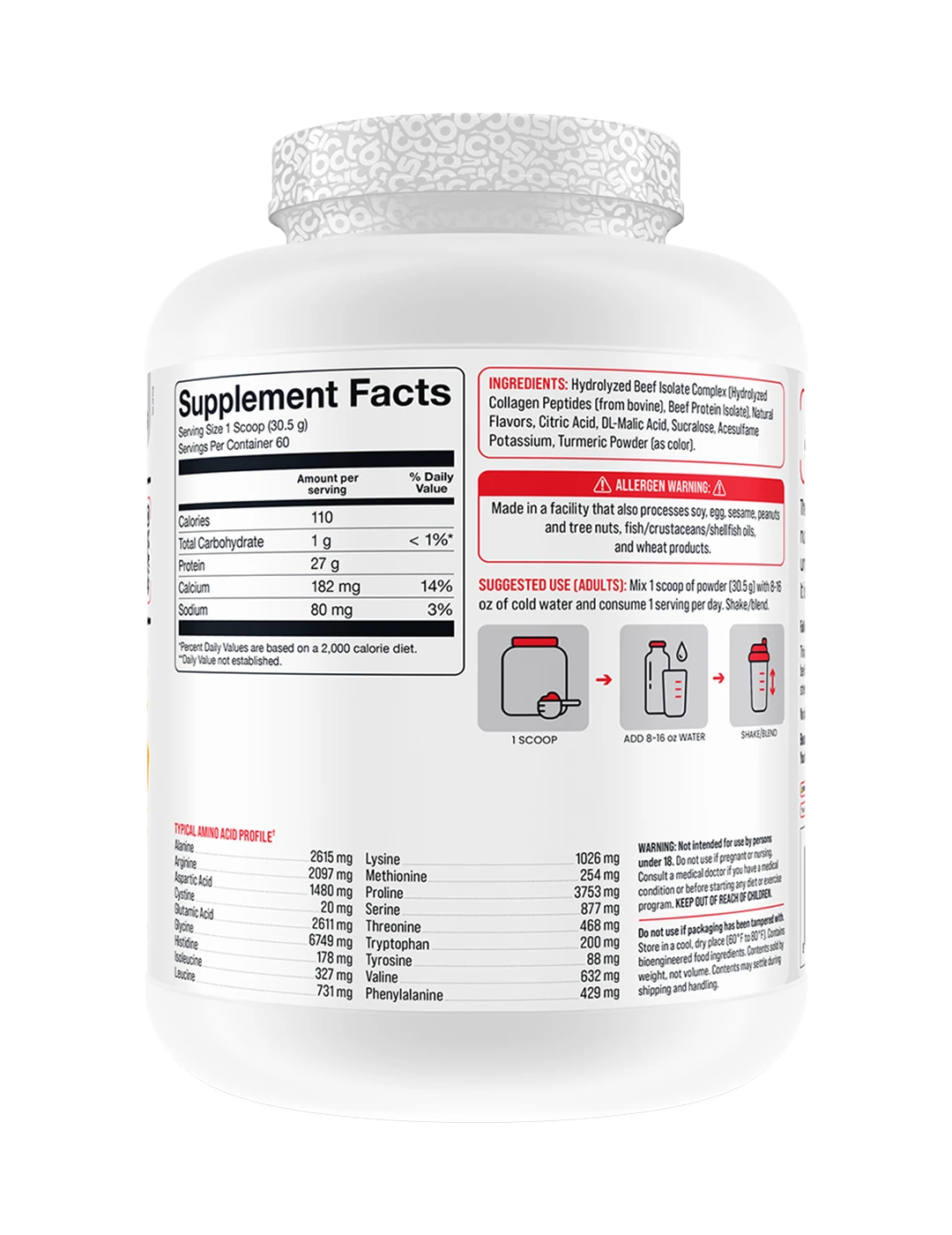 Basic Supplements Hydrolyzed Clear Beef Isolate