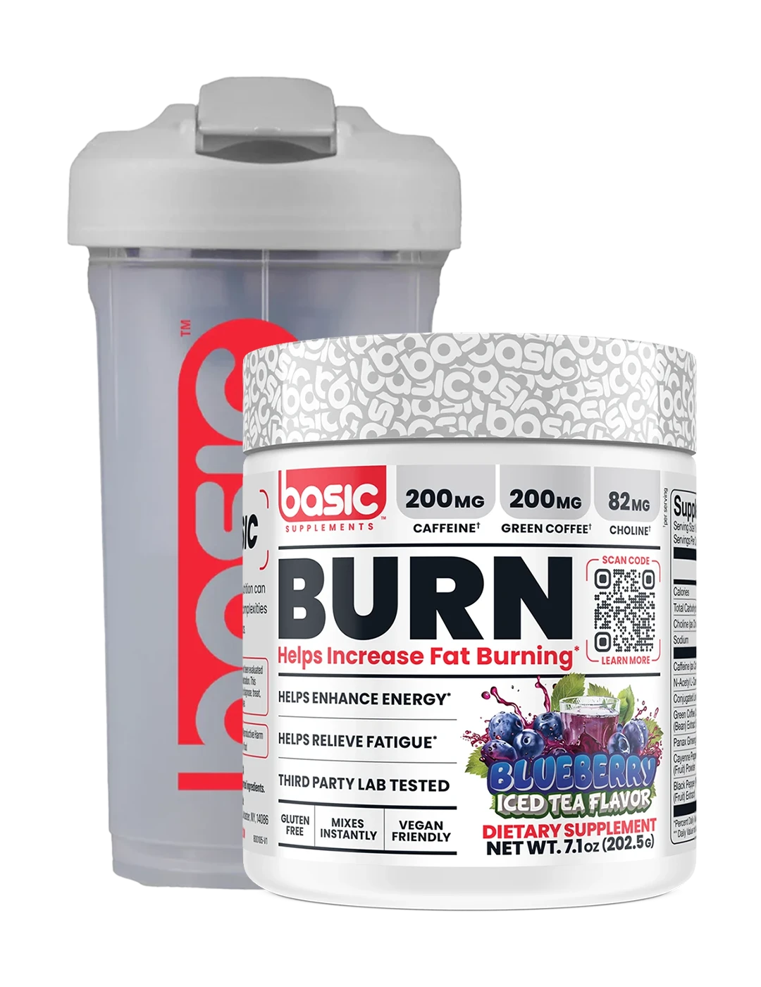 Basic Supplements Burn Fat Burner + Free Shaker
