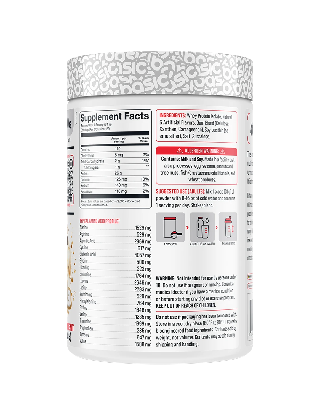 Basic Supplements Isolate 2 LB Vanilla Right | ASN