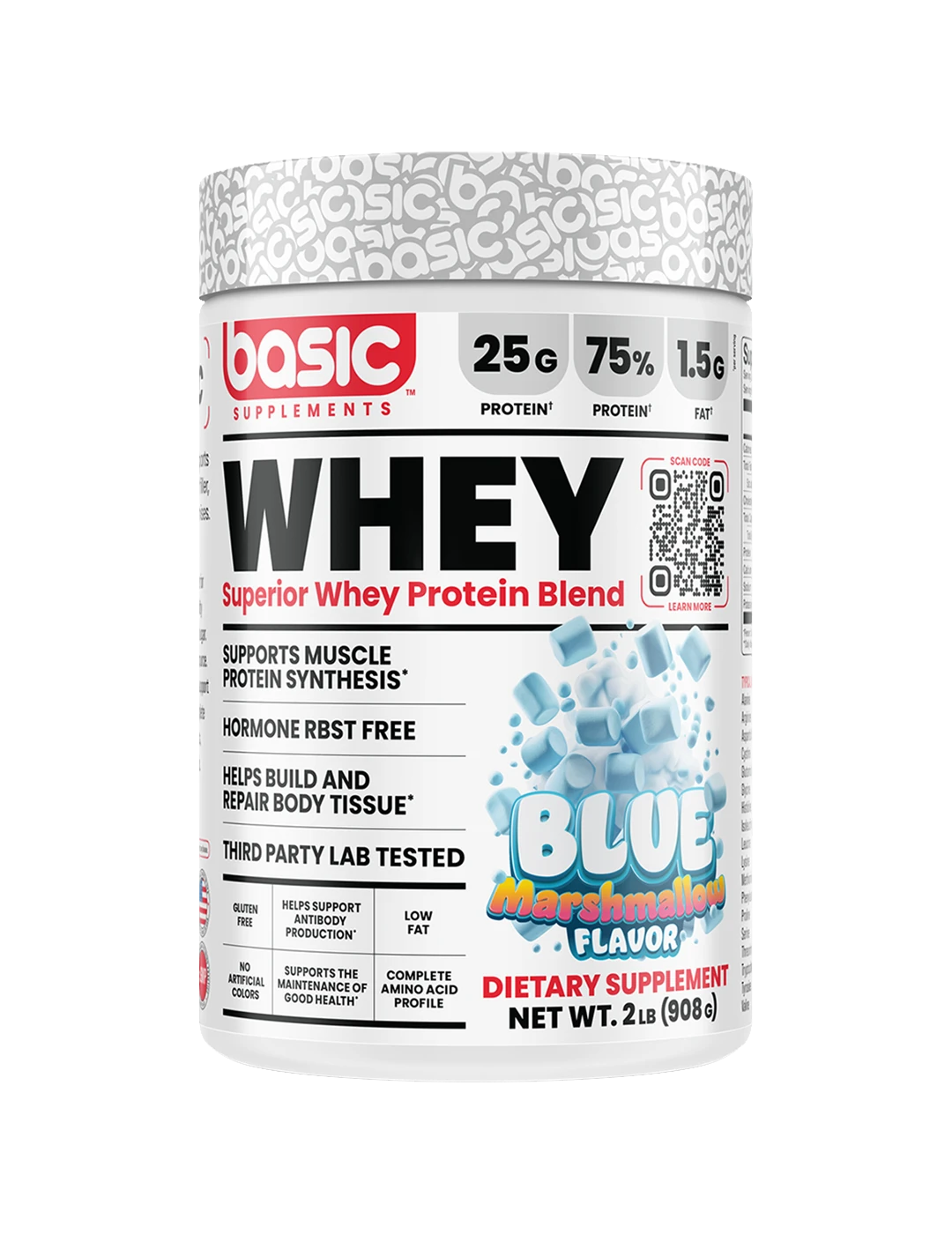 Basic Supplements Whey 2 LB Blue Marshmallow | ASN