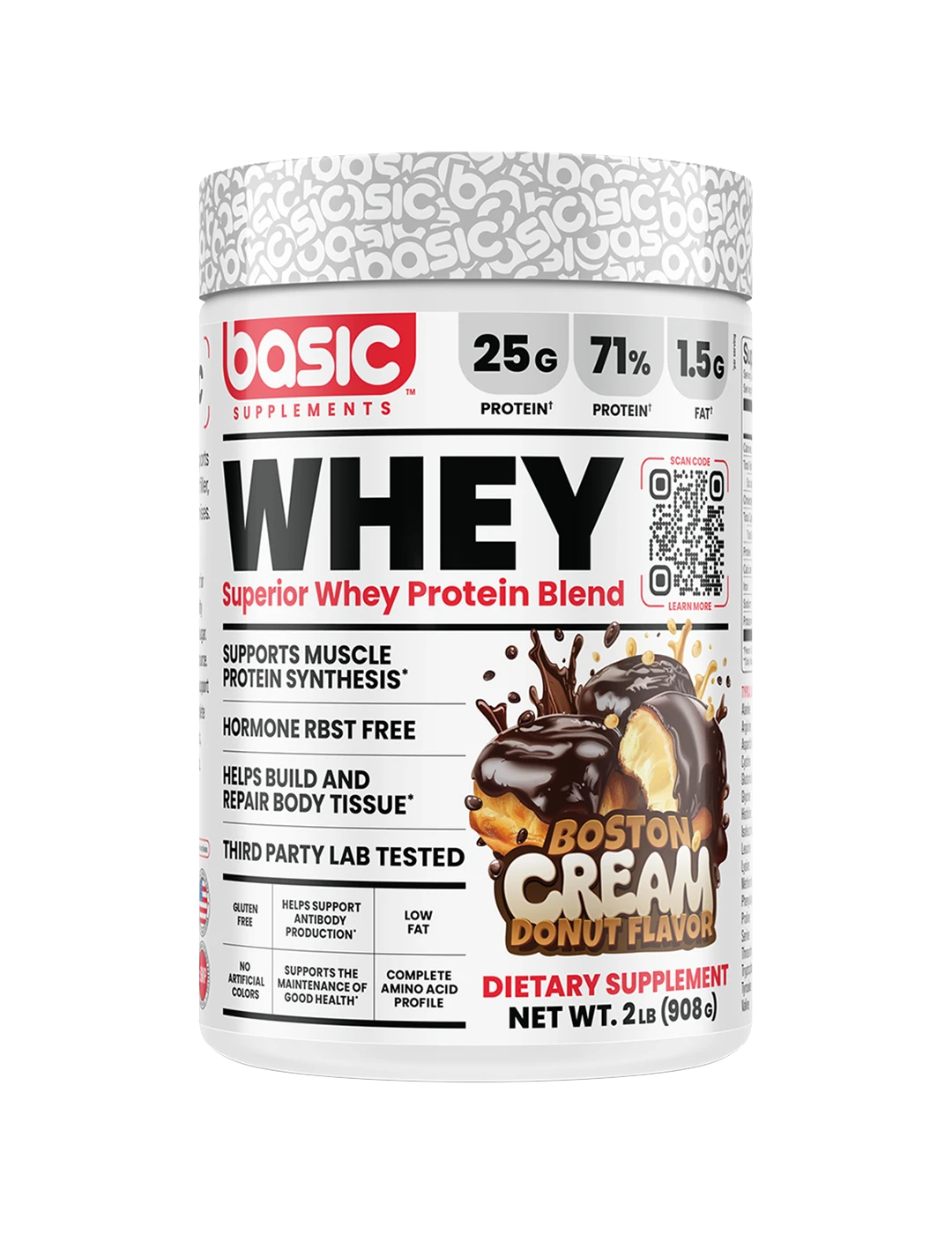 Basic Supplements Whey 2 LB Boston Cream Donut | ASN