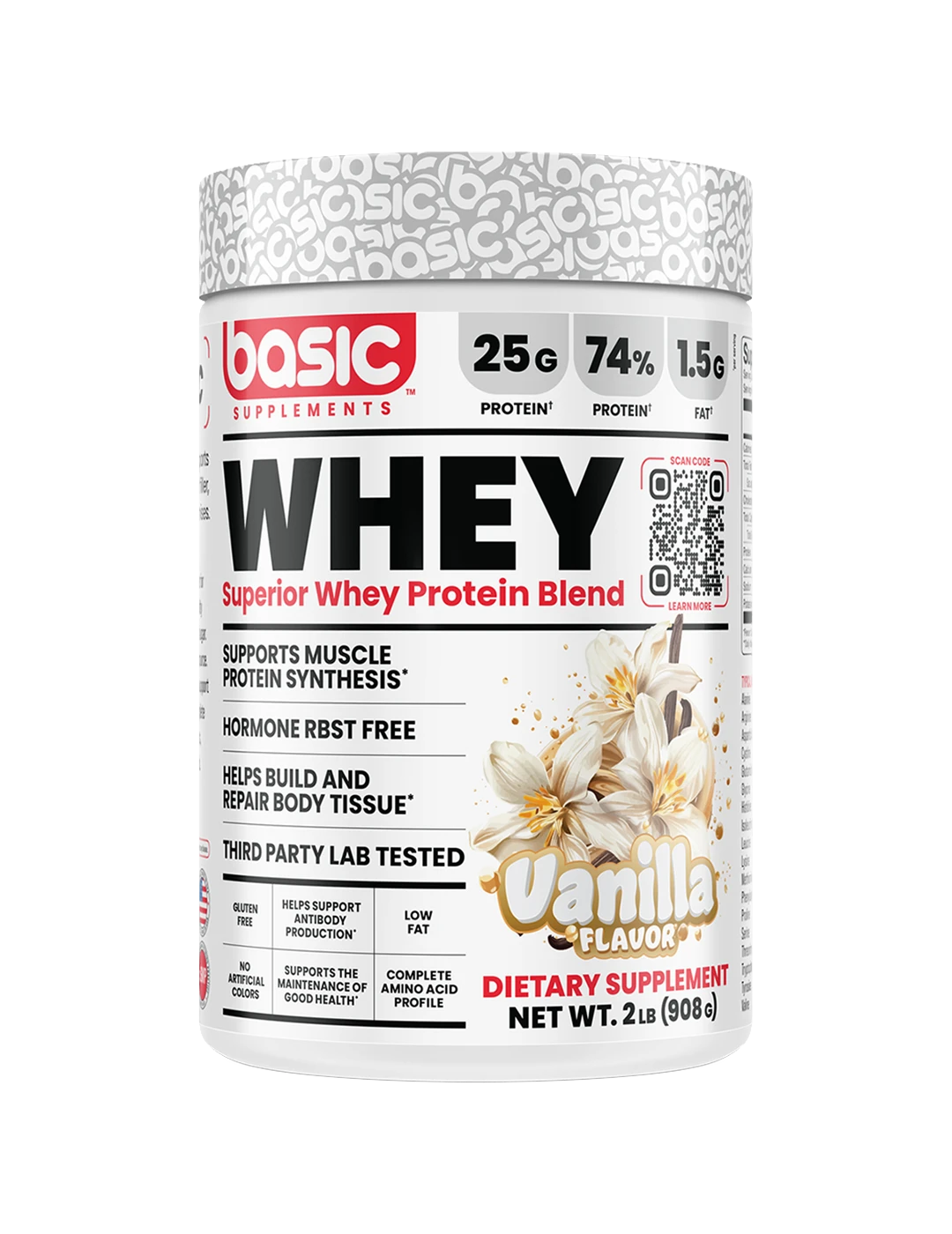 Basic Supplements Whey 2 LB Vanilla | ASN