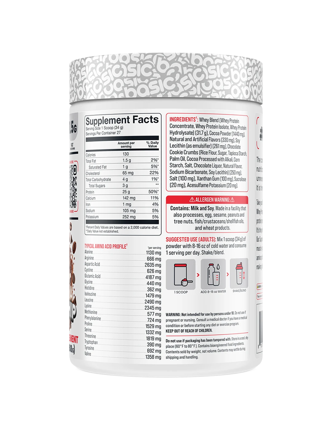Basic Supplements Whey 2lb Mocha Java SFP | ASN