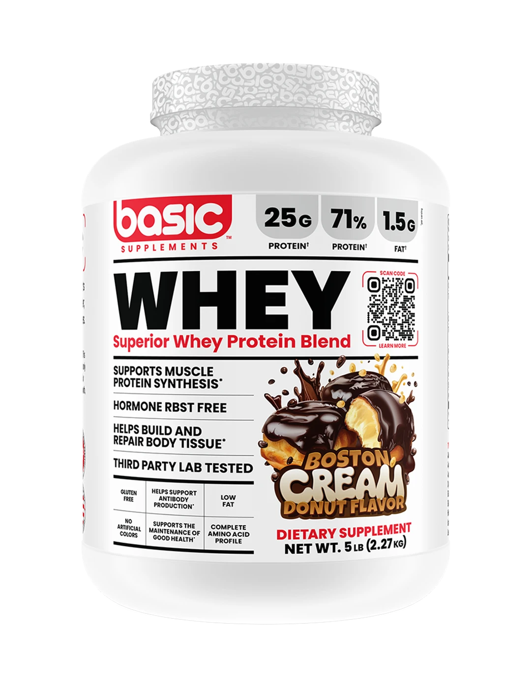 Basic Supplements Whey 5 LB Boston Cream Donut | ASN