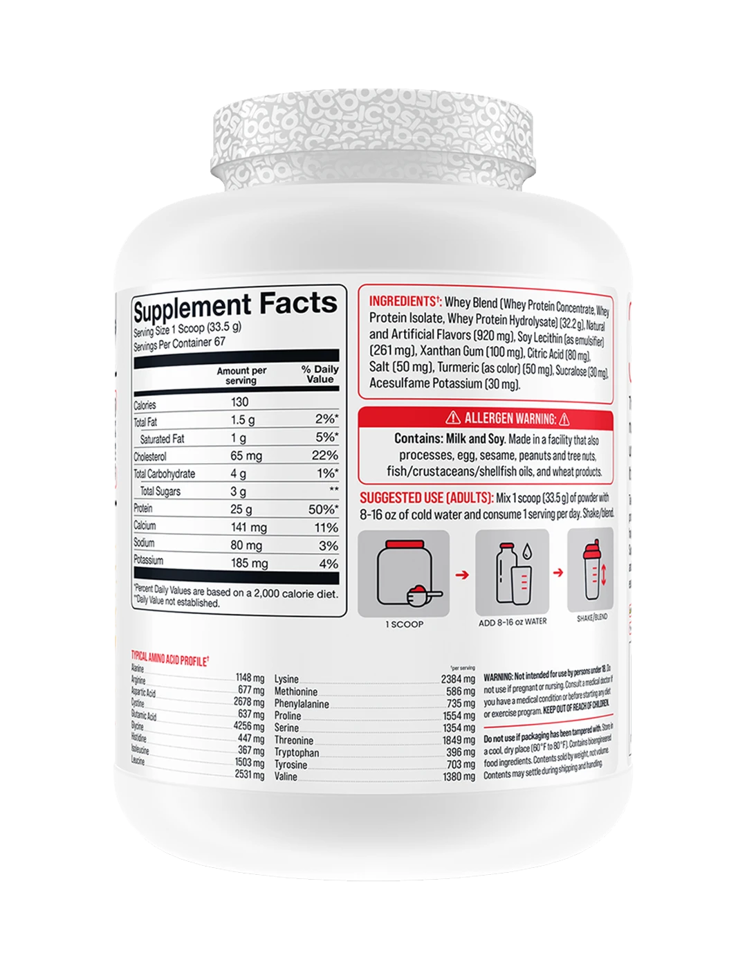 Basic Supplements Whey 5lb Mango Cream SFP | ASN