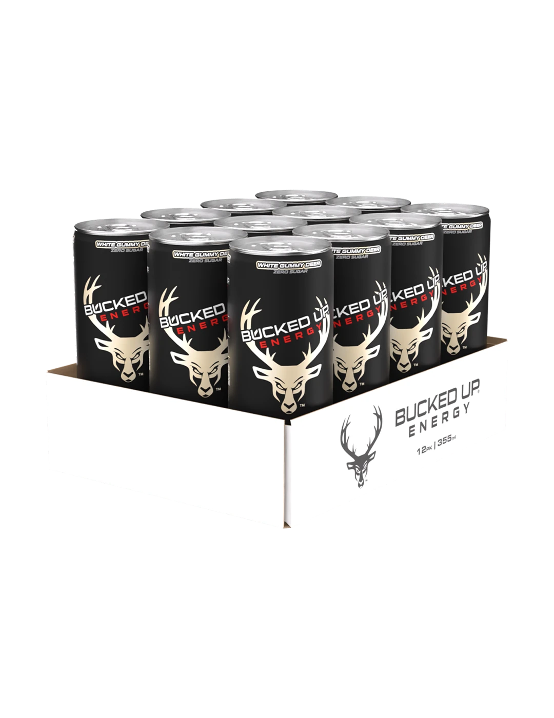 Bucked Up Energy 355m L White Gummy Deer | ASN