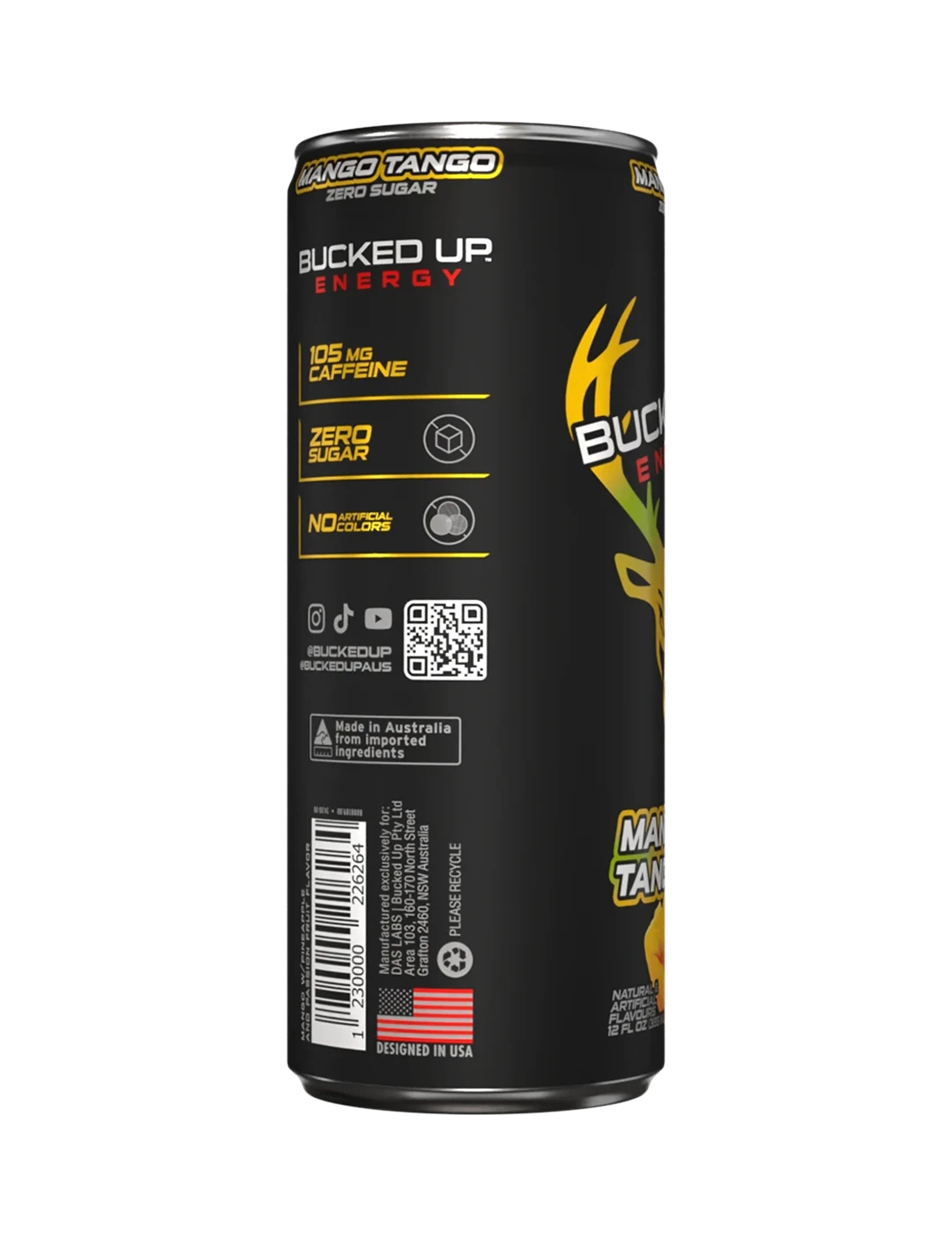 Bucked Up Bucked Up Energy 355m L Mango Tango Side | ASN
