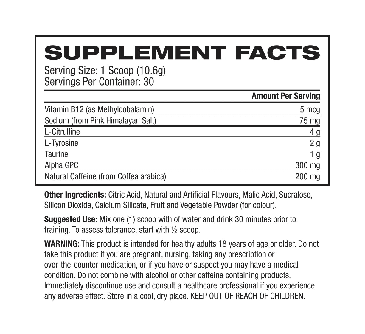 CBUM Essential Pre-Workout Tingle-Free