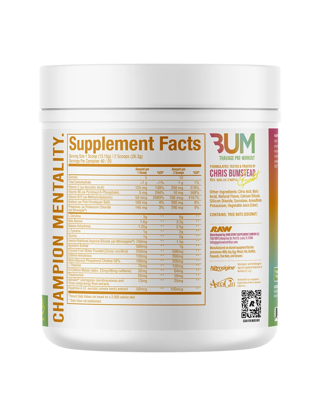CBUM Thavage 40 Serve Rainbow Sherbet SFP | ASN