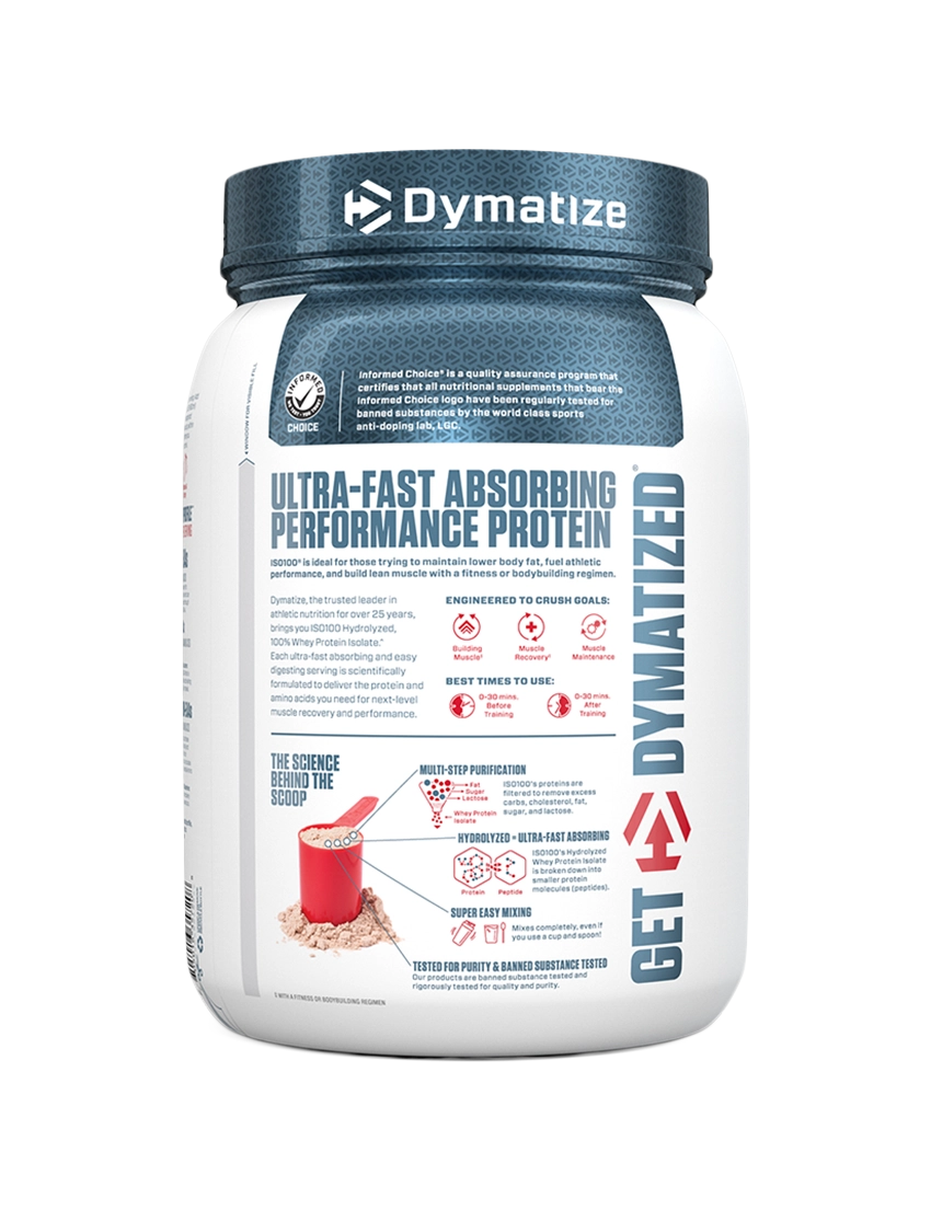 Dymatize ISO100 Whey Protein Isolate + Free Grenade Bars