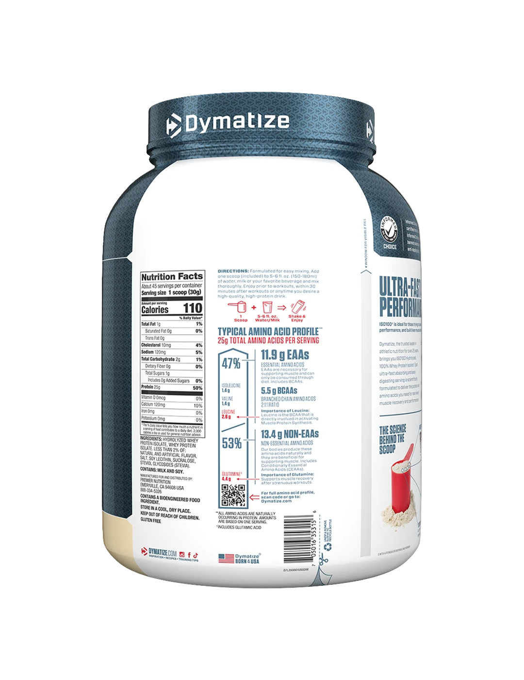 Dymatize ISO100 Whey Protein Isolate + 6 Free Grenade Protein Bars