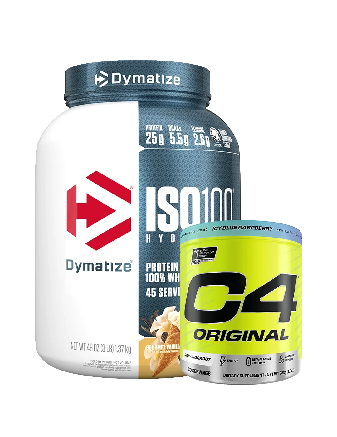 Dymatize ISO100 Whey Protein Isolate + Free C4 Pre-Workout
