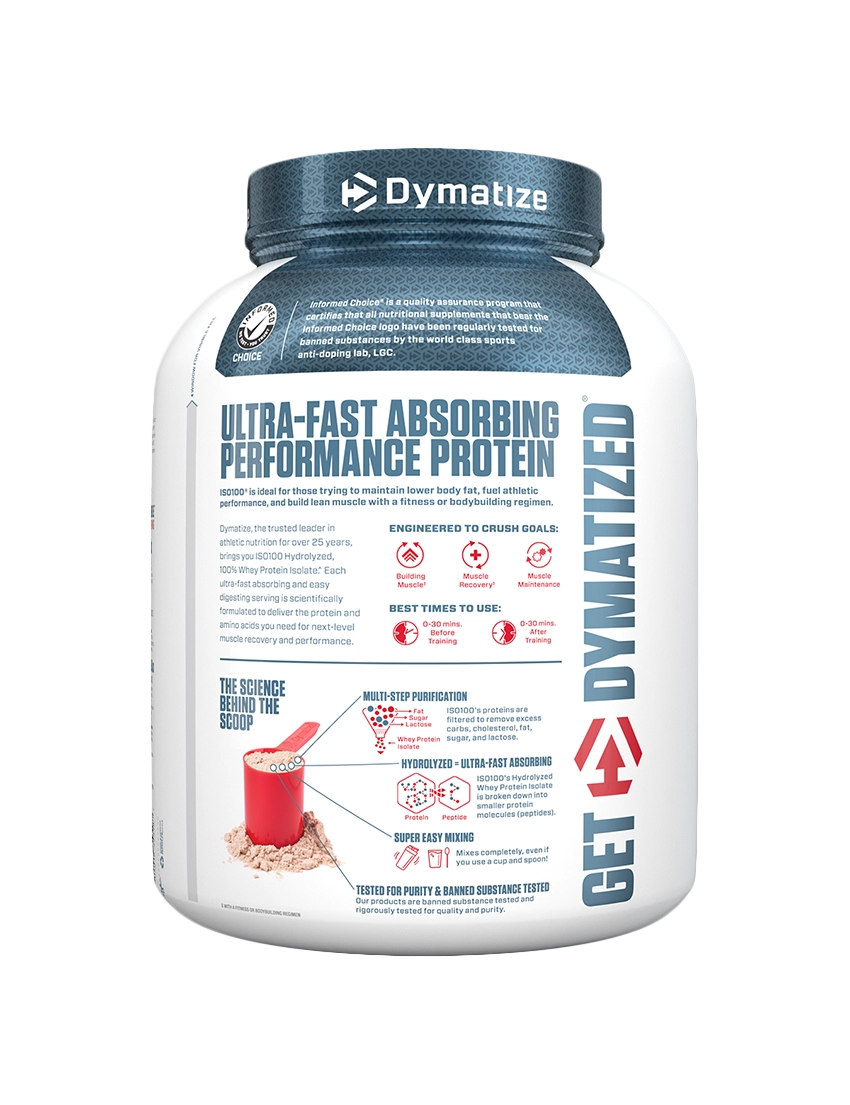 Dymatize ISO100 Whey Protein Isolate + Free Grenade Bars