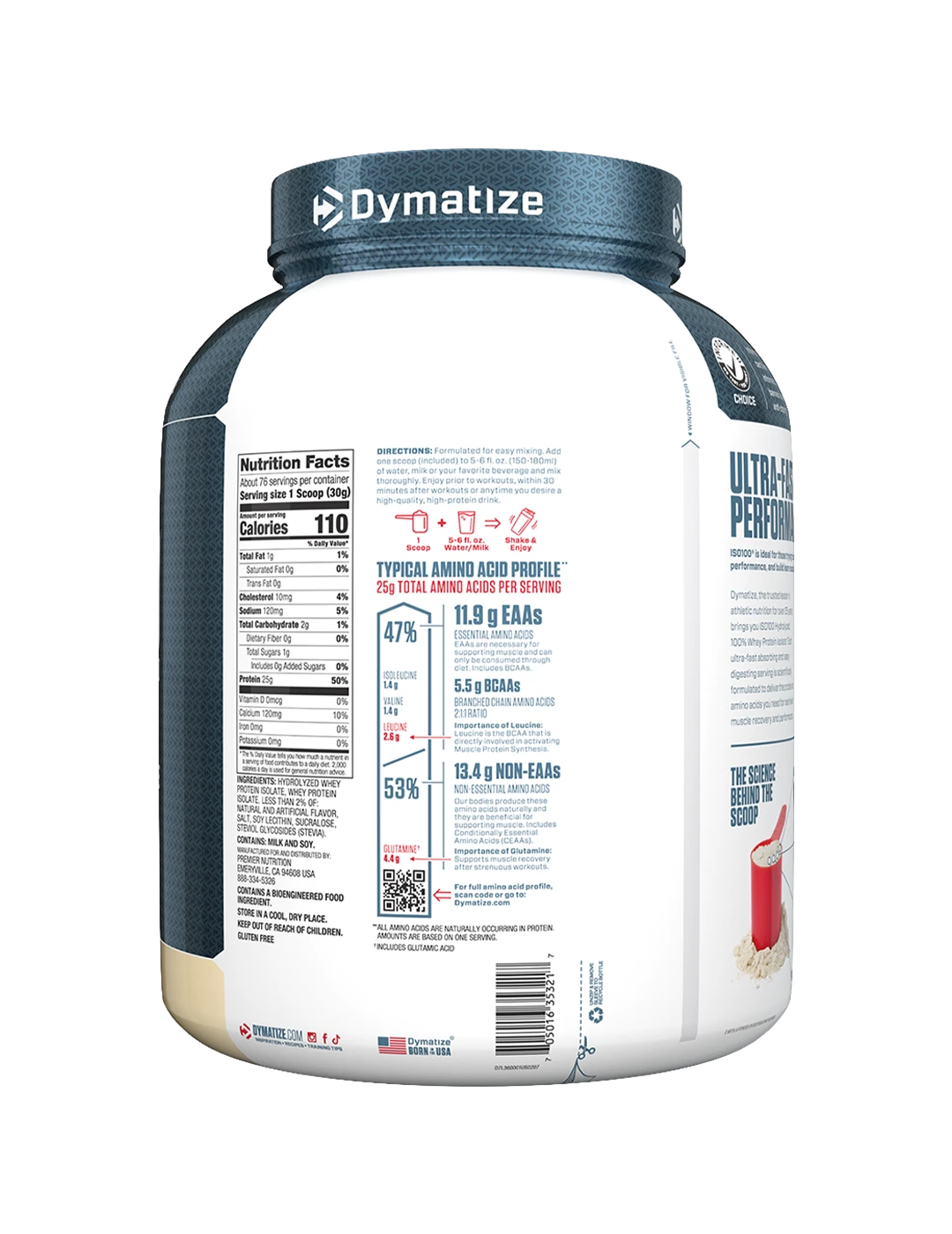 Dymatize ISO100 Whey Protein Isolate + 6 Free Grenade Protein Bars