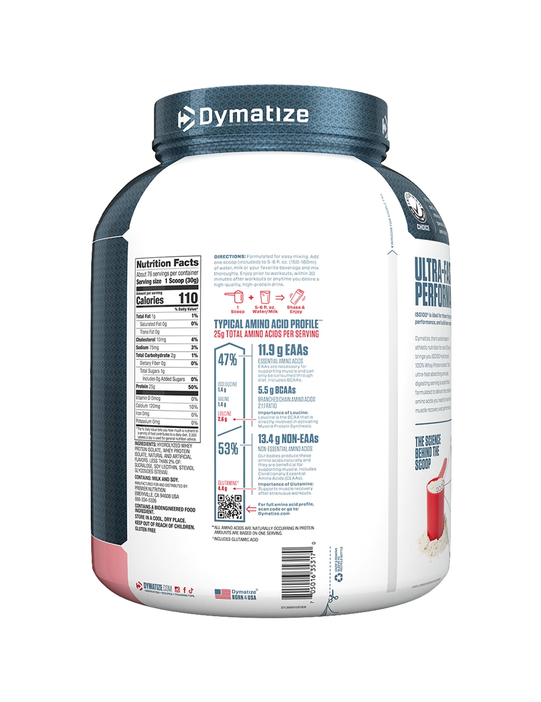 Dymatize ISO100 Whey Protein Isolate + 6 Free Grenade Protein Bars