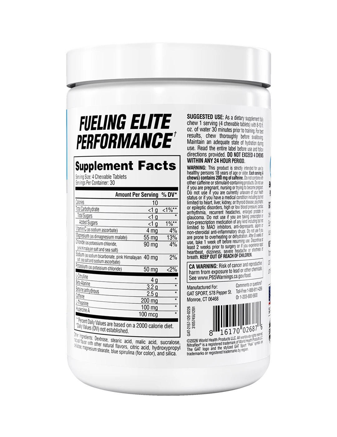 GAT Sport Nitraflex Pre-Workout Chews