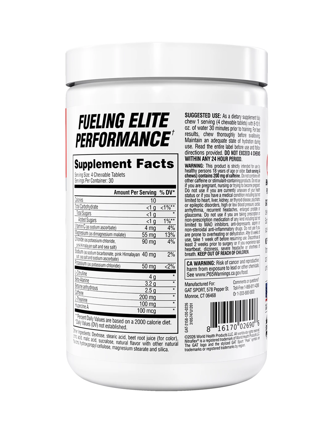 GAT Sport Nitraflex Pre-Workout Chews