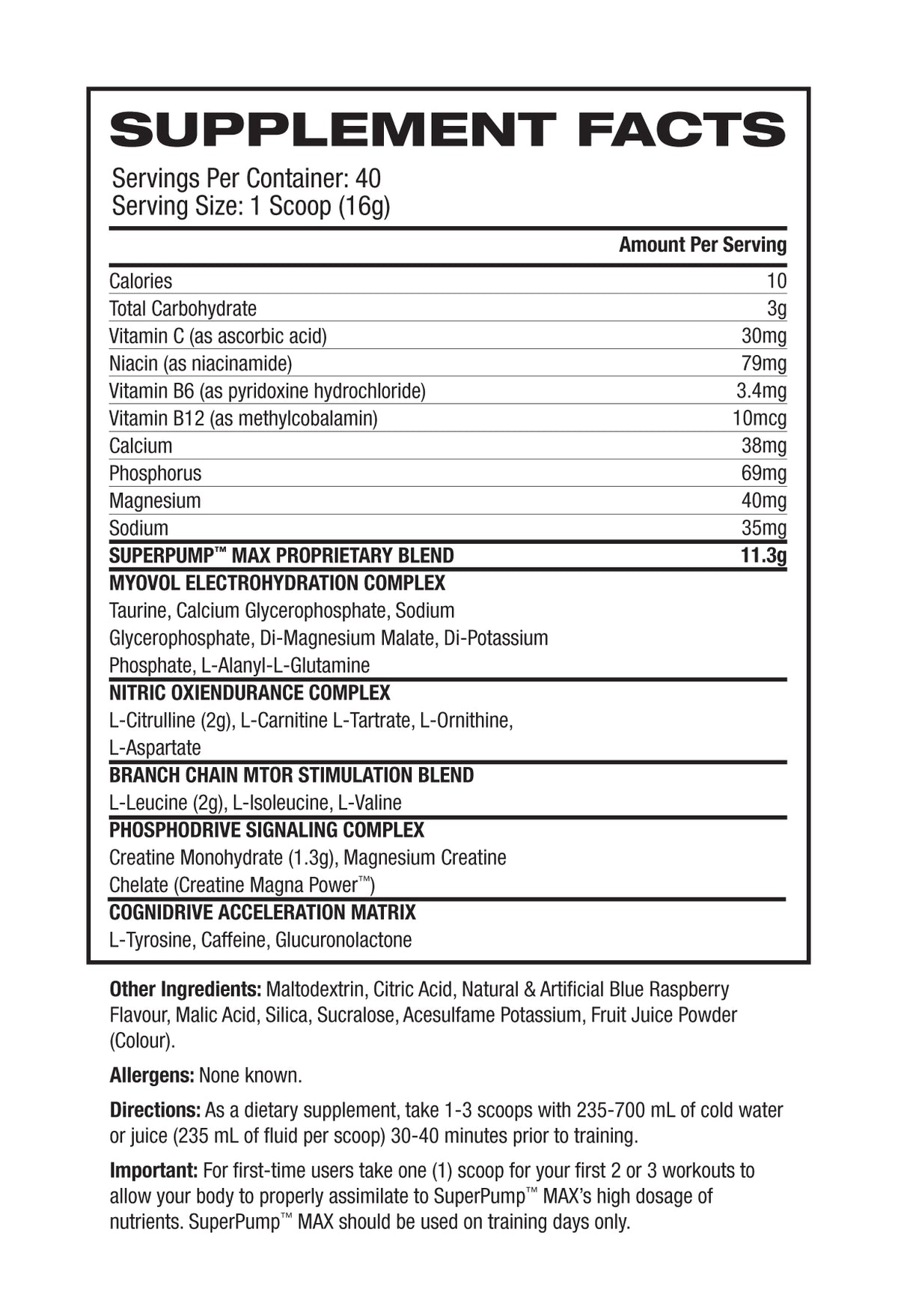 Gaspari Nutrition SuperPump MAX Pre-Workout