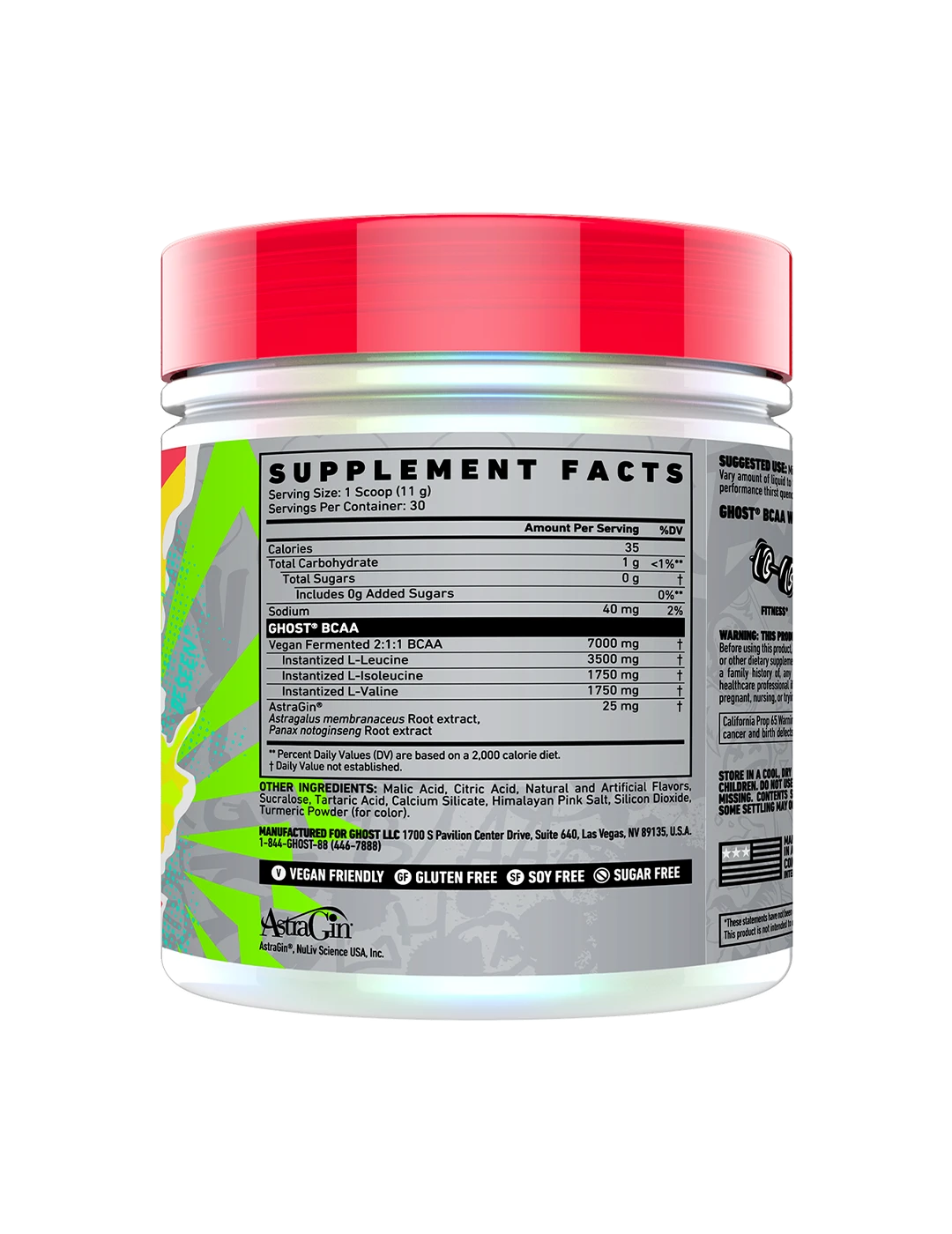 Ghost BCAA V2 30 Servings Pineapple SFP | ASN