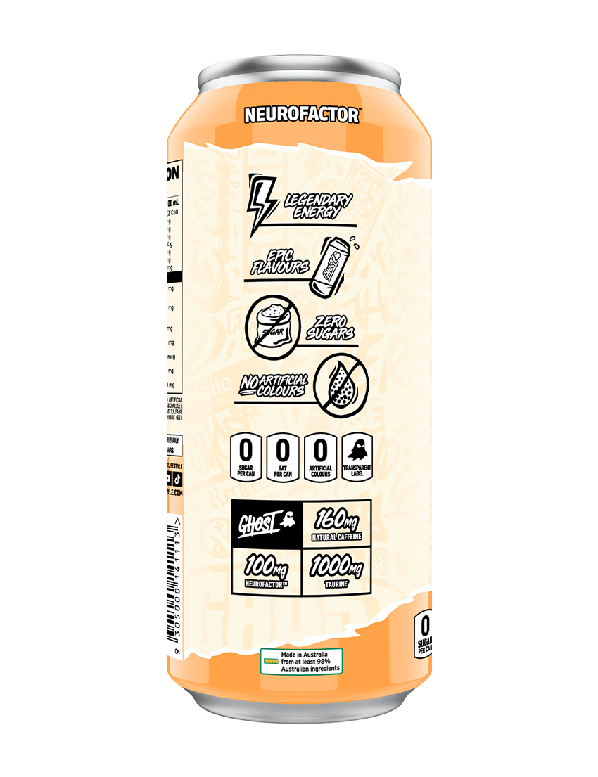 Ghost Energy 500m L Fizzy Orange Side | ASN