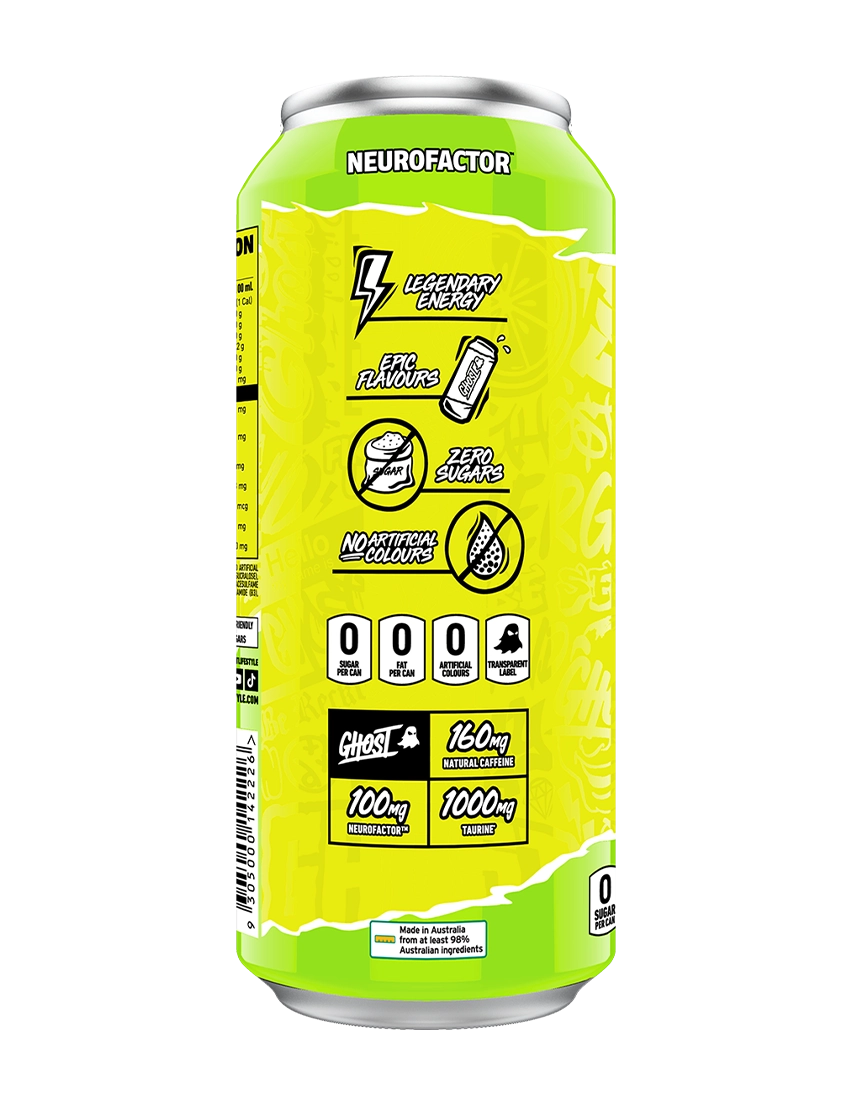 Ghost Energy 500m L Original Lemon Lime Side | ASN