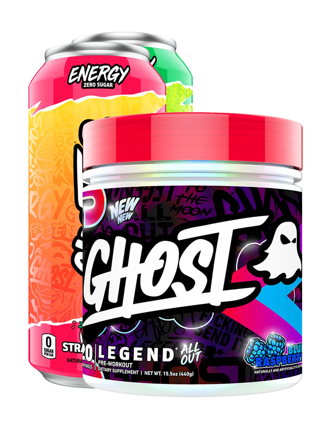Ghost Legend All Out V2 Pre-Workout + Free Ghost Energy