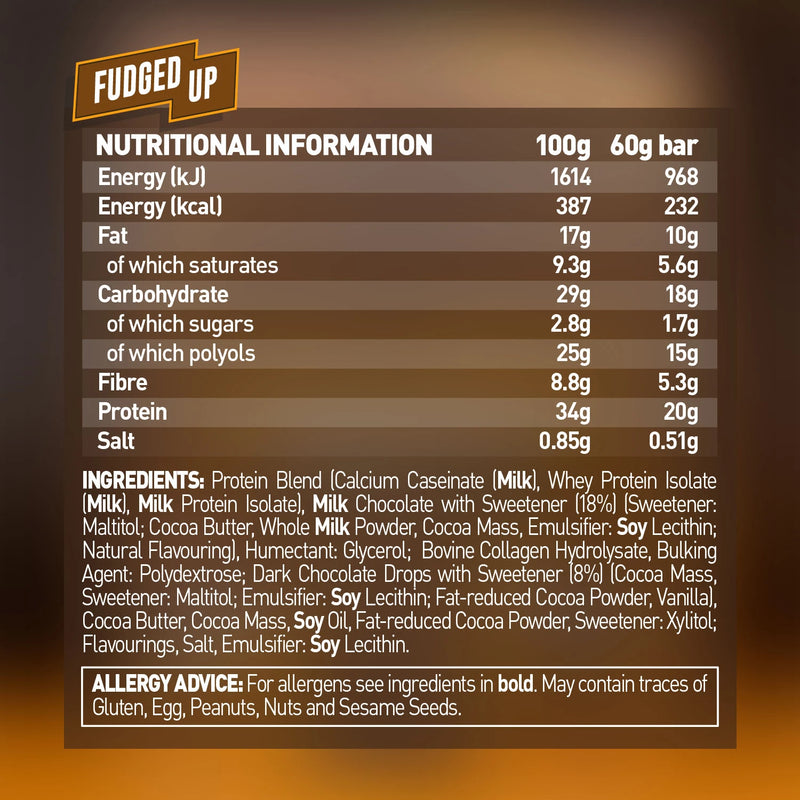 Grenade Protein Bars Bar Nutrition Information Panel – Grenade | ASN