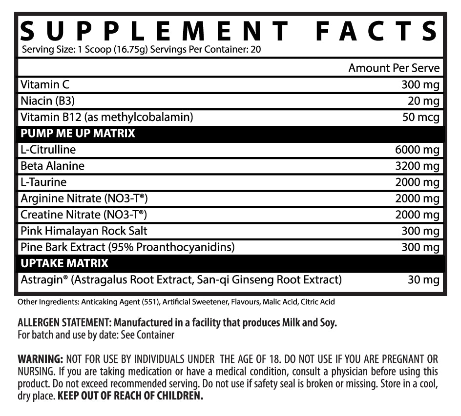 Inspired BBD Pump Stimulant-Free Pre-Workout