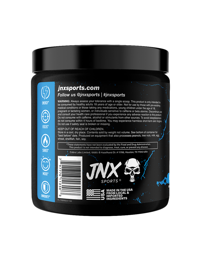 JNX Sports The Ripper Blue Raspberry30 Serve Bottle Left | ASN