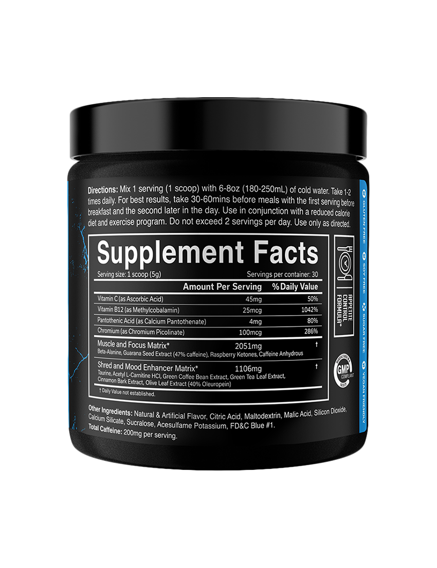 JNX Sports The Ripper Blue Raspberry30 Serve Bottle Right | ASN