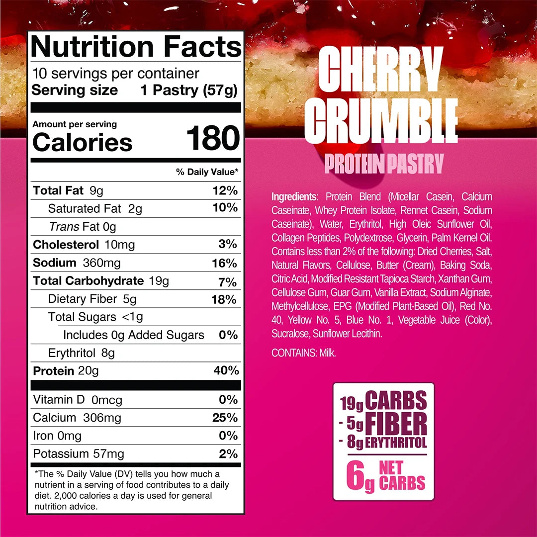 LF PP Cherry Crumble Nutrition Panel | ASN