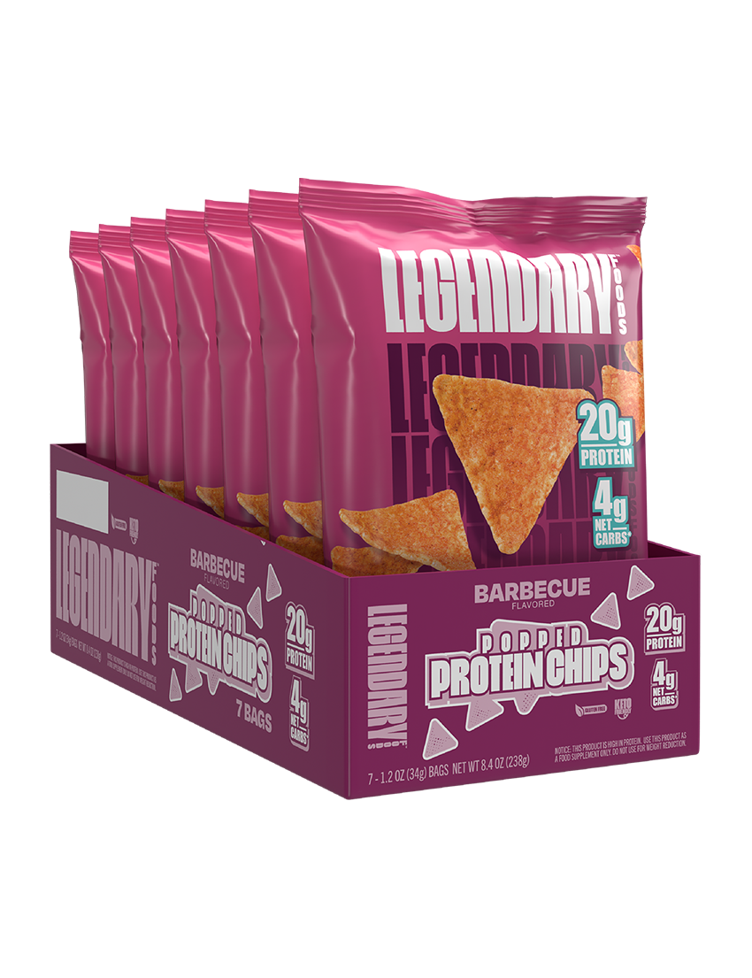 Legendary Foods Protein Chips 34g BARBECUE OPEN Left | ASN