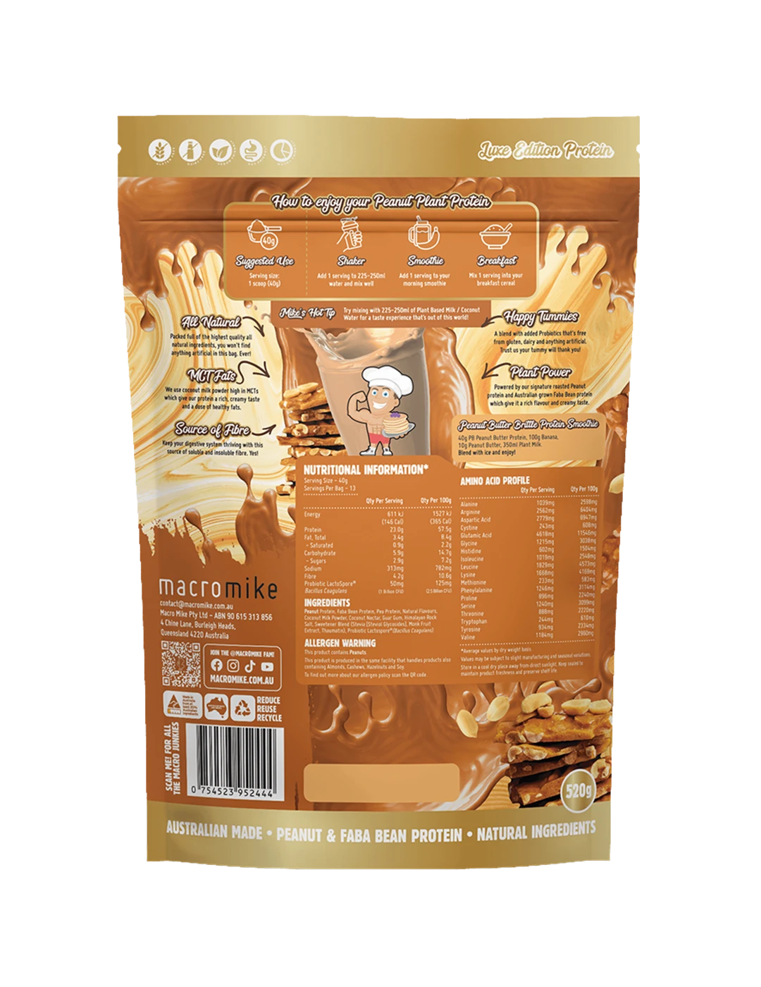 Macro Mike Peanut Plant Protein