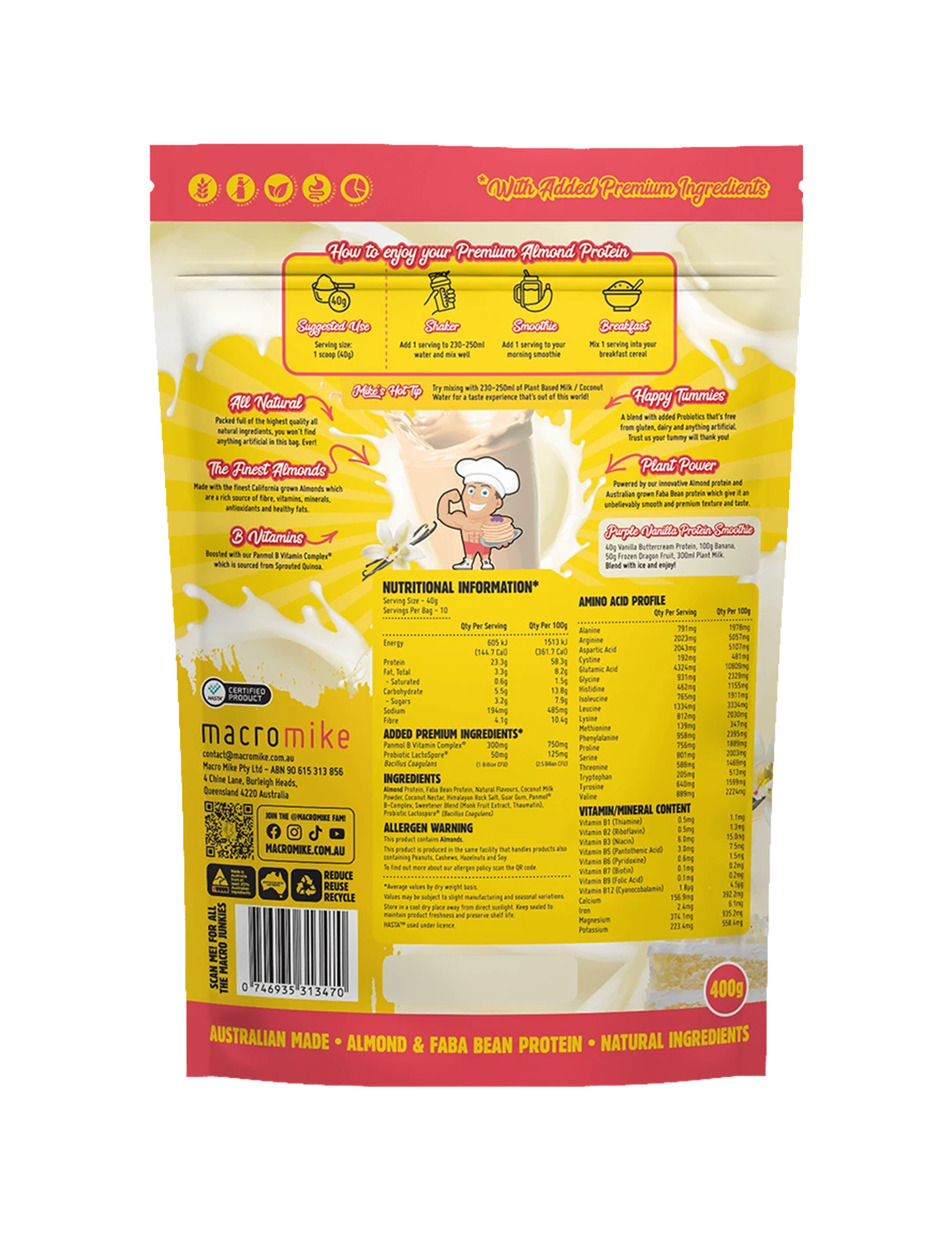 Macro Mike Premium Almond Protein