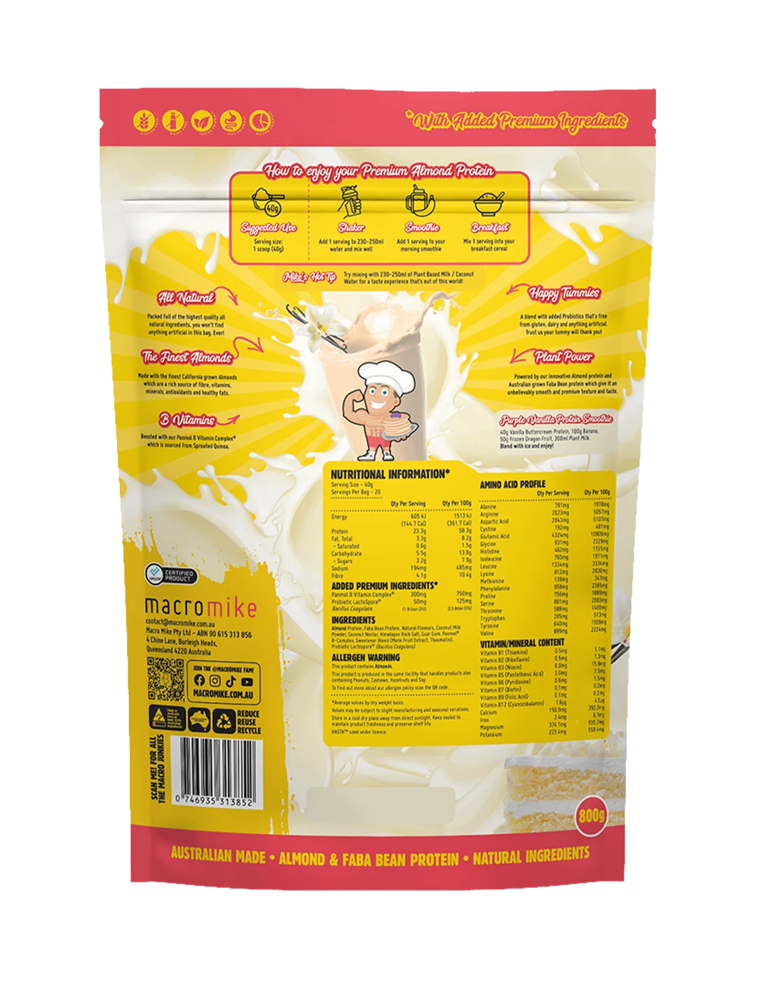 Macro Mike Premium Almond Protein
