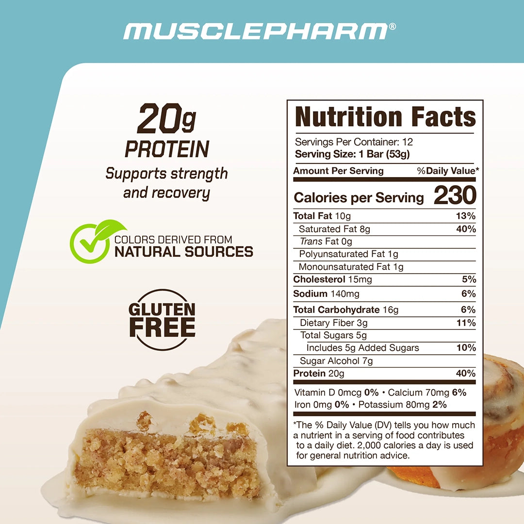 Muscle Pharm Combat Ready Bar 53g Cinnamon Roll SFP | ASN