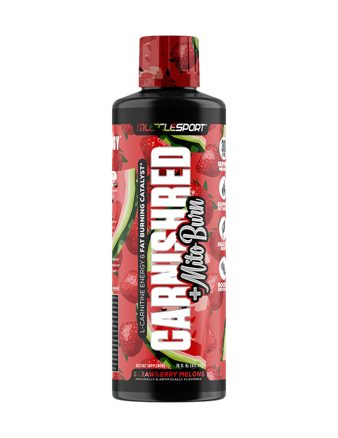 Muscle Sport Carnishred Mito Burn 473m L Strawberry Melons | ASN