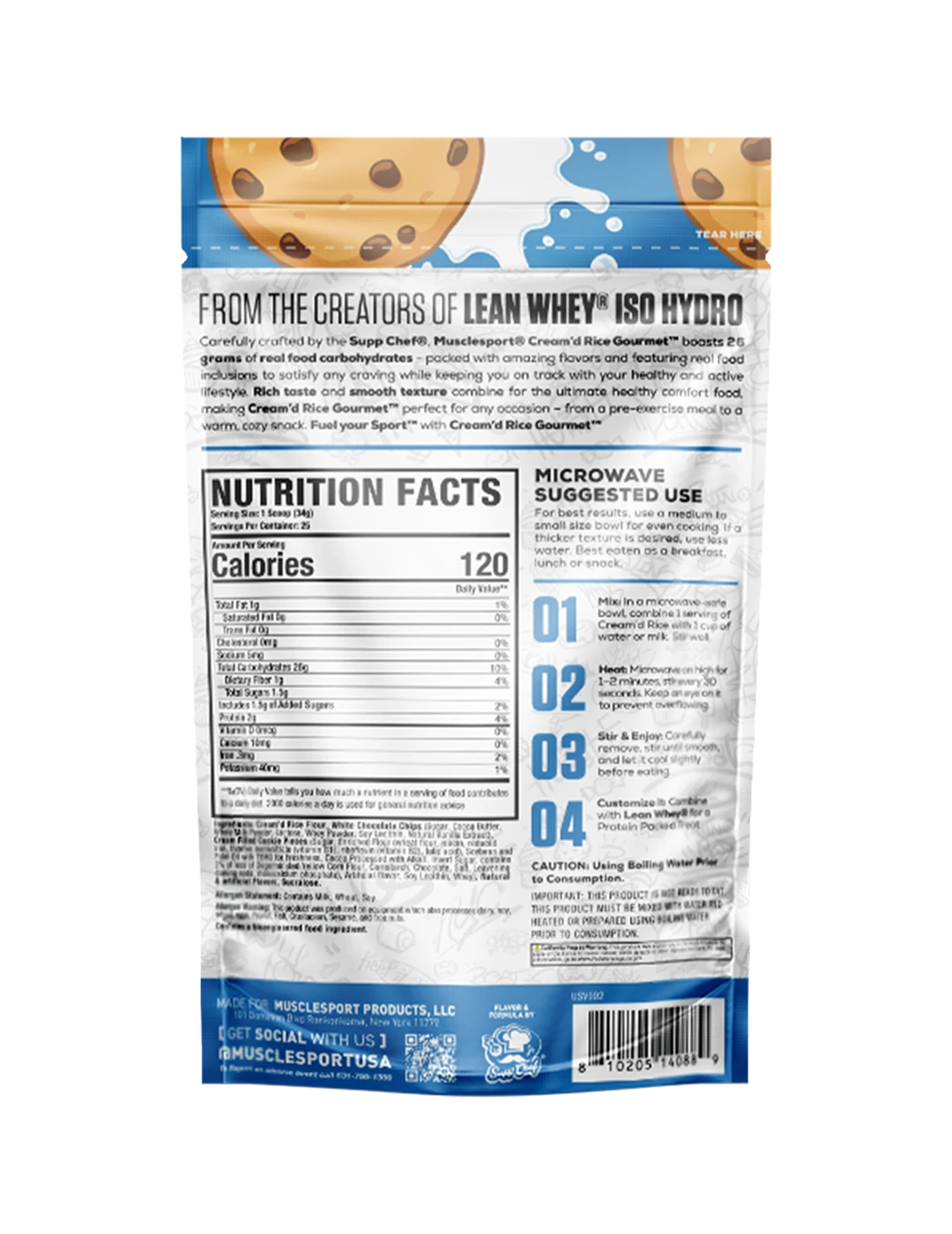 Muscle Sport Creamd Rice 25 Servings Crispy Cookie NIP | ASN