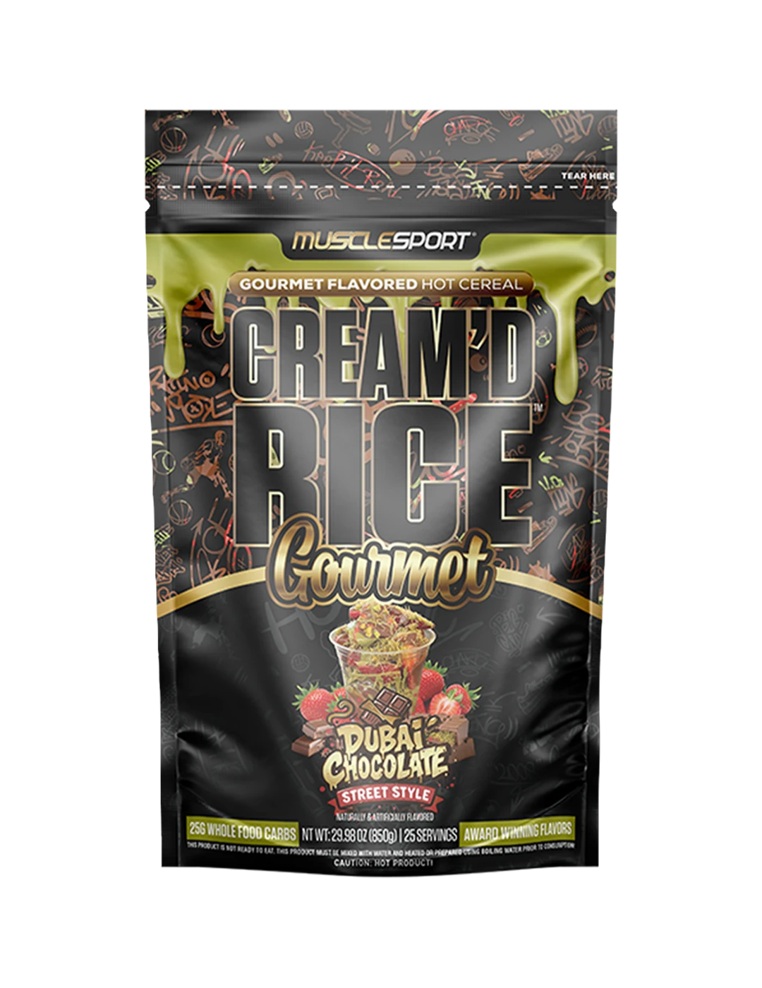 Muscle Sport Creamd Rice 25 Servings Dubai Chocolate Front 1 | ASN