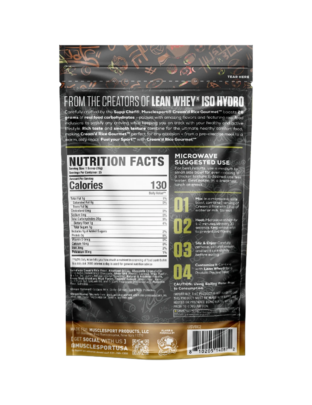 Muscle Sport Creamd Rice 25 Servings Dubai Chocolate NIP | ASN