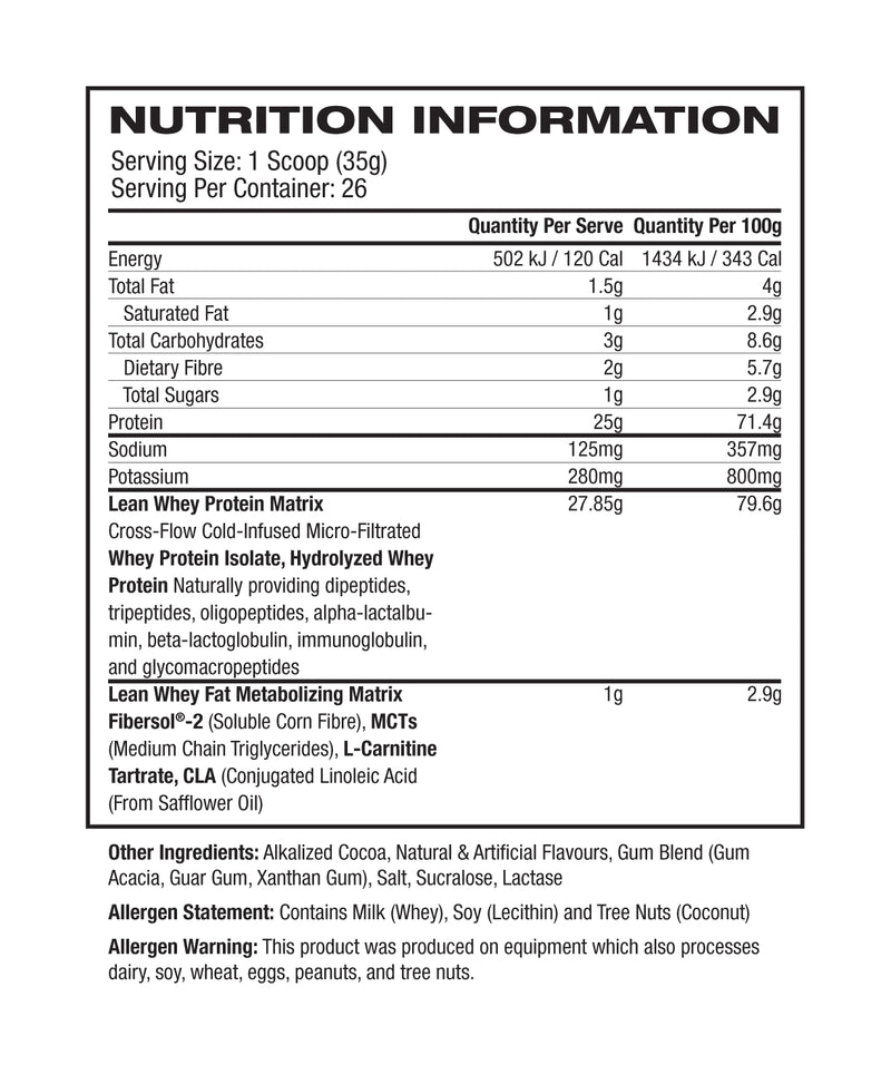 Muscle Sport Lean Whey ISO Hydro2lb Chocolate Ice Creamcopy | ASN
