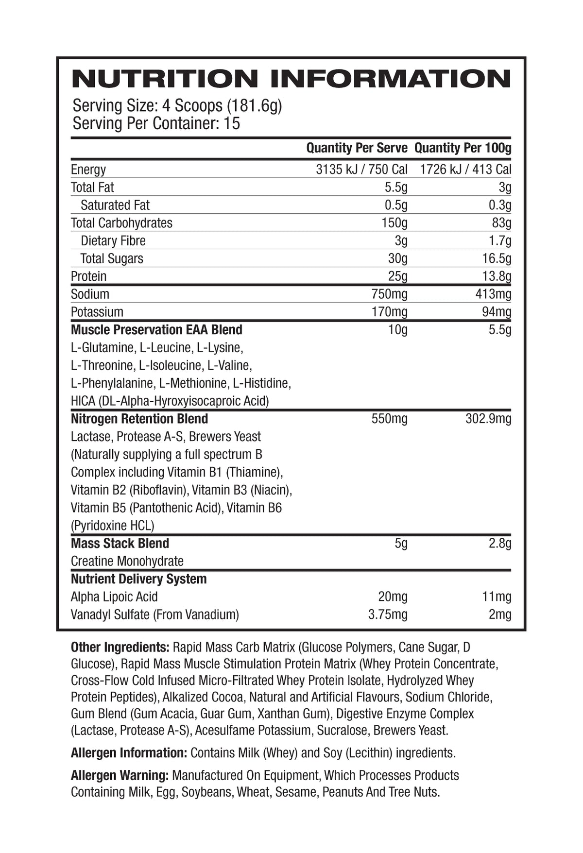 Musclesport Mass Revolution Advanced Weight Gainer