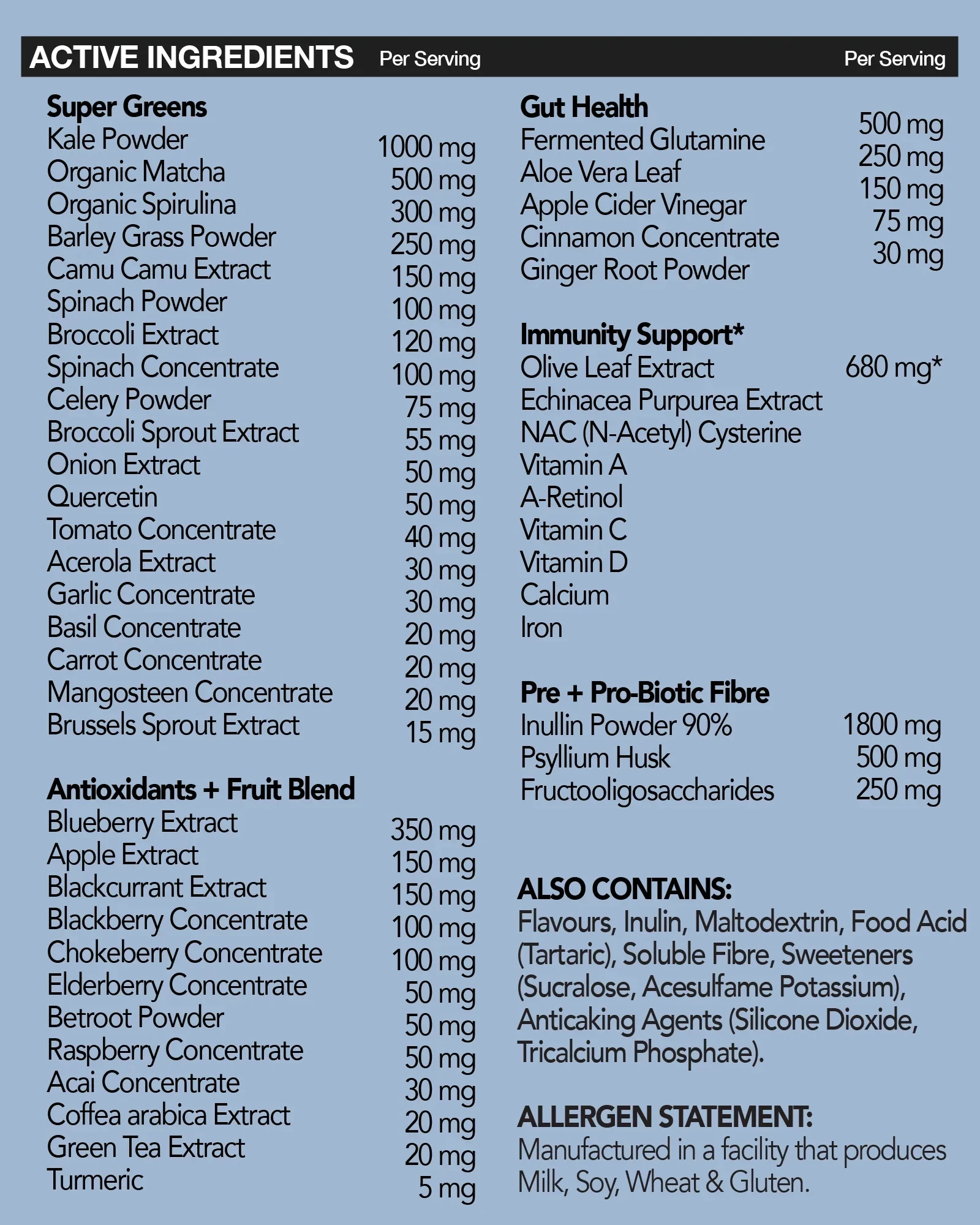 Nexus GRE3NS Daily Greens + Probiotics