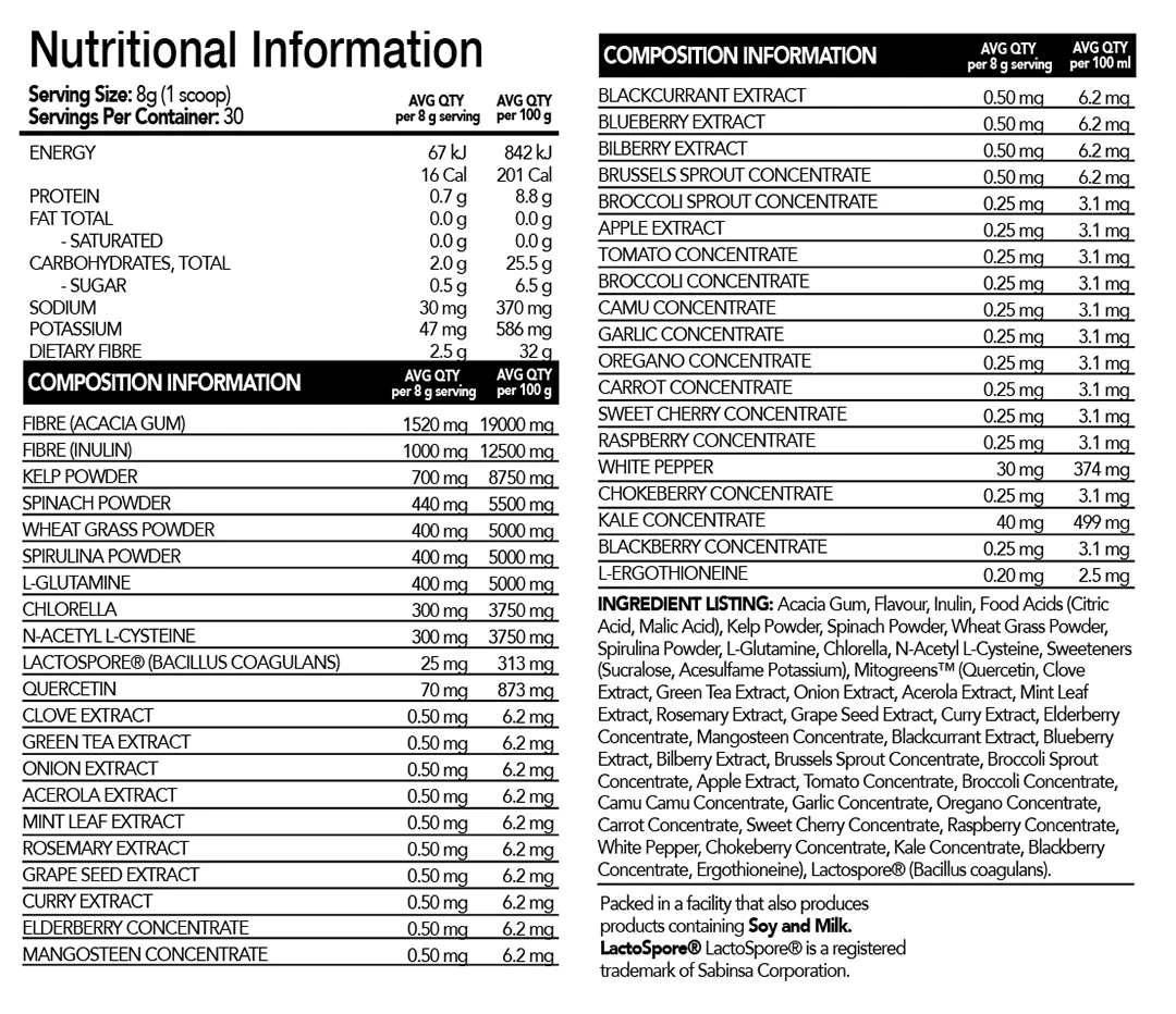 Nexus GRE3NS Daily Greens + Probiotics