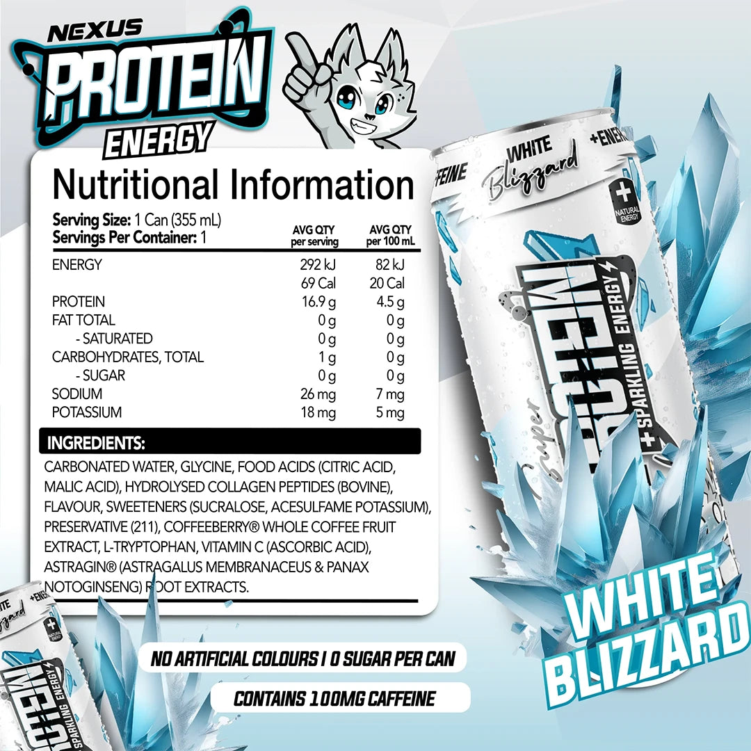 Nexus Protein Water Energy RTDS White Blizzard SFP | ASN